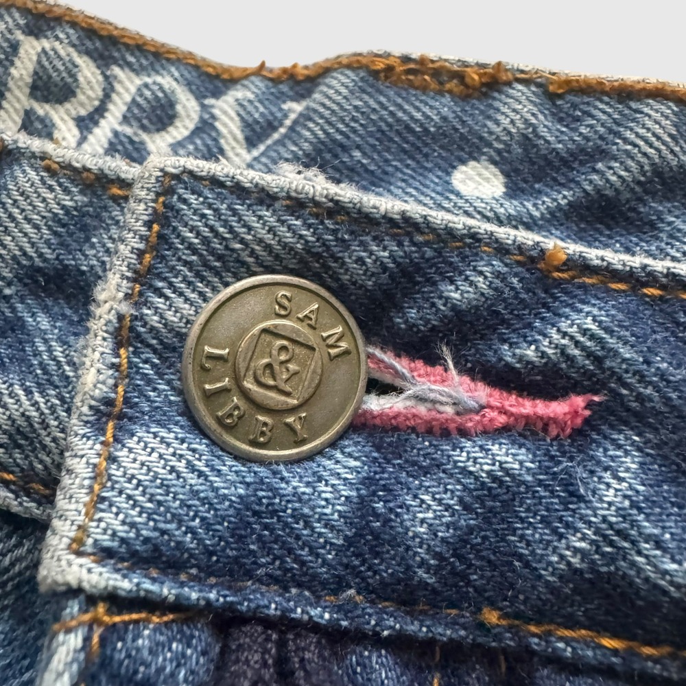 Sam & Libby Vintage 90s High Waisted Straight Leg Blue Mom Jeans Sz 8 Grunge - Picture 12 of 13
